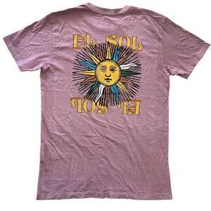 Pac Sun Women's El Sol Graphic Purple Crew Neck Cotton Tee T-Shirt L Large NWOT